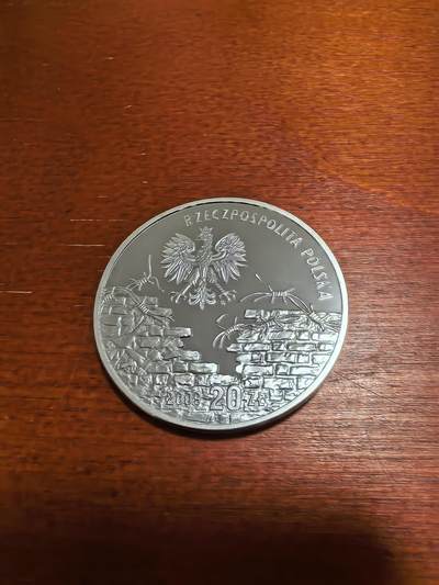 长老汇蛇年精选第四十六场拍卖 2009波兰拯救犹太人的波兰人20兹罗提精制银币，28.28克925银