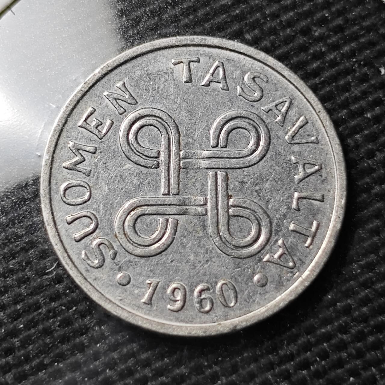 KK钱币收藏小铺 第337场 2月预留时间 周末发货 1960芬兰1芬尼 铁币