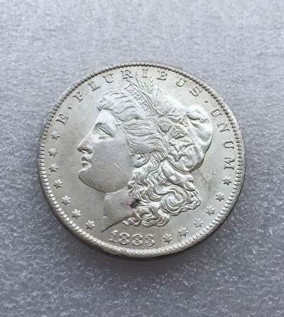 世界钱币专场拍卖 - 1883年美国摩根女神一美元银币 品相不错