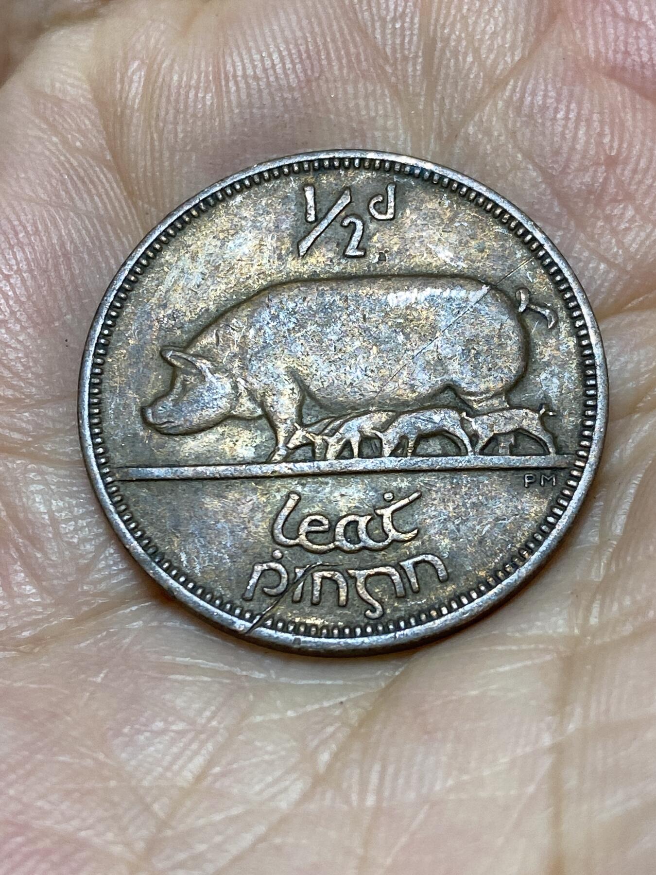 2025年第九十一场(总第一百一十七场）外国好品散币(免佣金) 爱尔兰🇮🇪1942年1/2便士(共和国时期第一套)