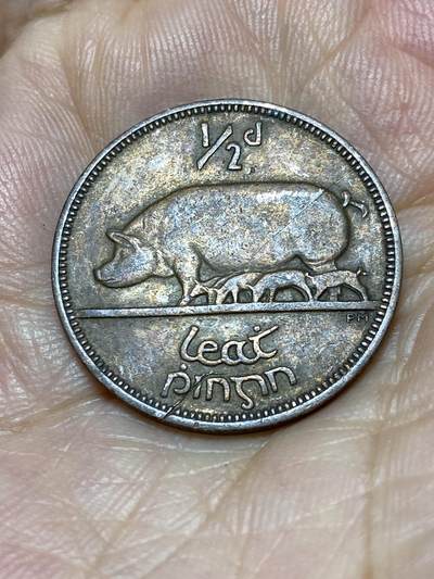 2025年第九十一场(总第一百一十七场）外国好品散币(免佣金) - 爱尔兰🇮🇪1942年1/2便士(共和国时期第一套)