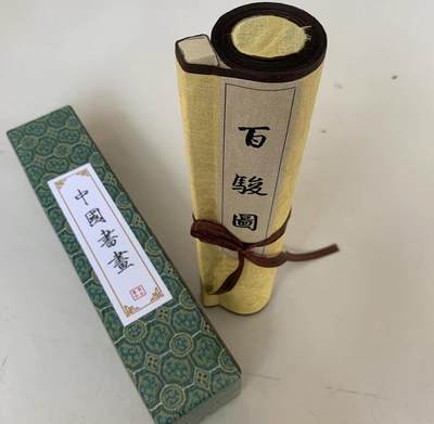 名家卷轴字画专场 - 郎世宁百骏图 卷轴手卷