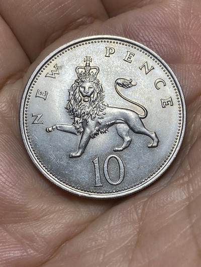 2025年第九十一场(总第一百一十七场）外国好品散币(免佣金) - 英国🇬🇧1968年10新便士(伊丽莎白二世中年花冠，十进制第一版首发年)