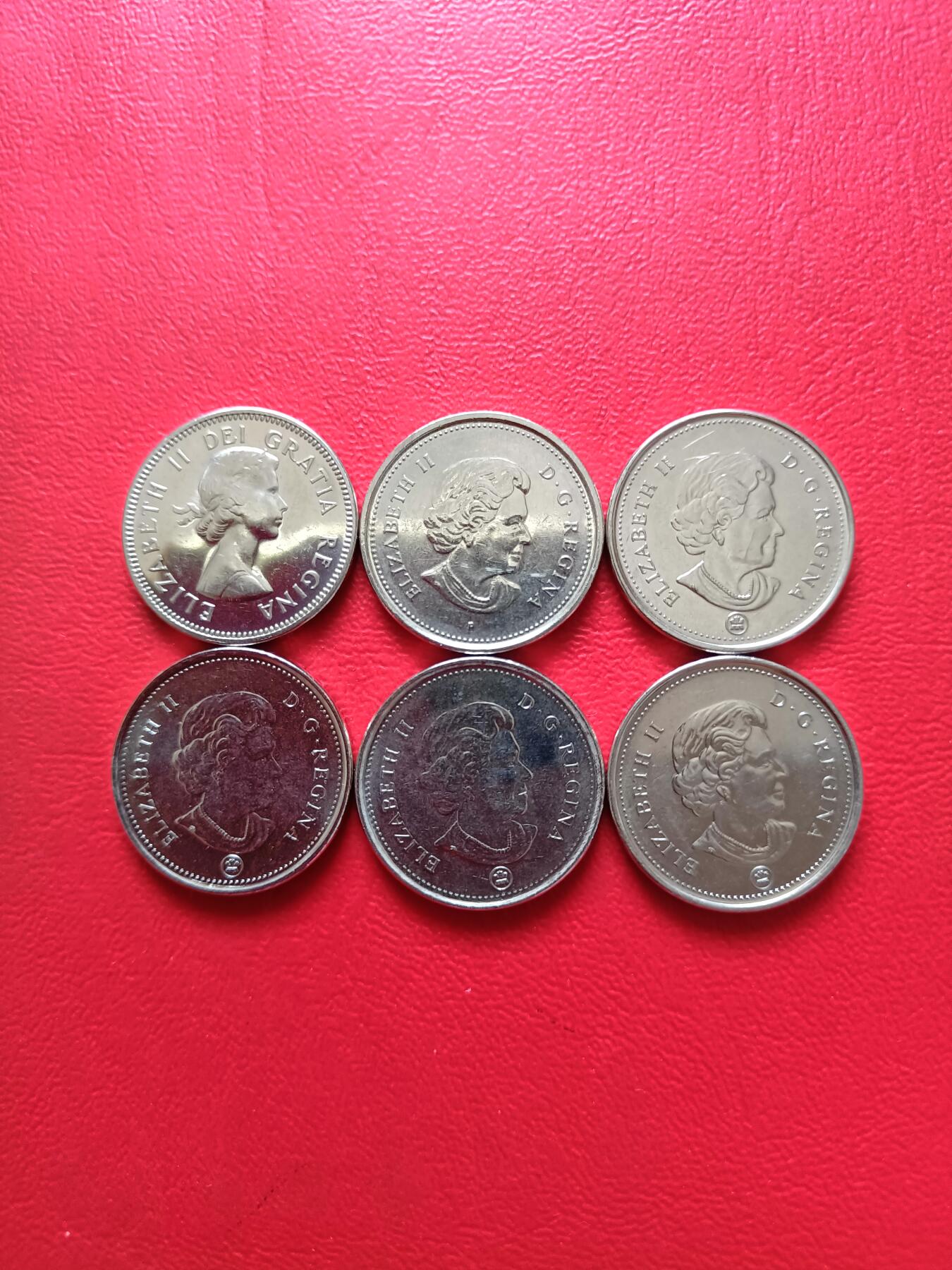 【云涧收藏】第六十三场 加拿大5分6枚，UNC