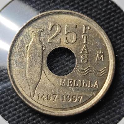 KK钱币收藏小铺 第338场 2月预留时间 周末发货 - 1997西班牙25比塞塔 纪念币