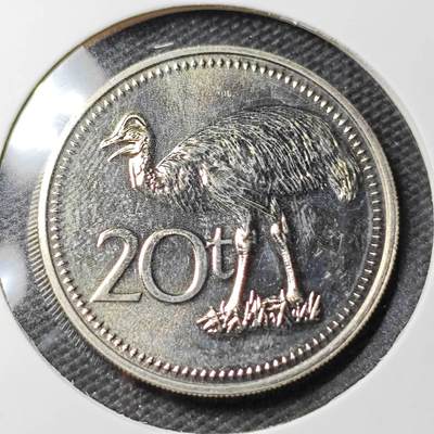 KK钱币收藏小铺 第338场 2月预留时间 周末发货 - 1979巴布亚新几内亚20分 好品