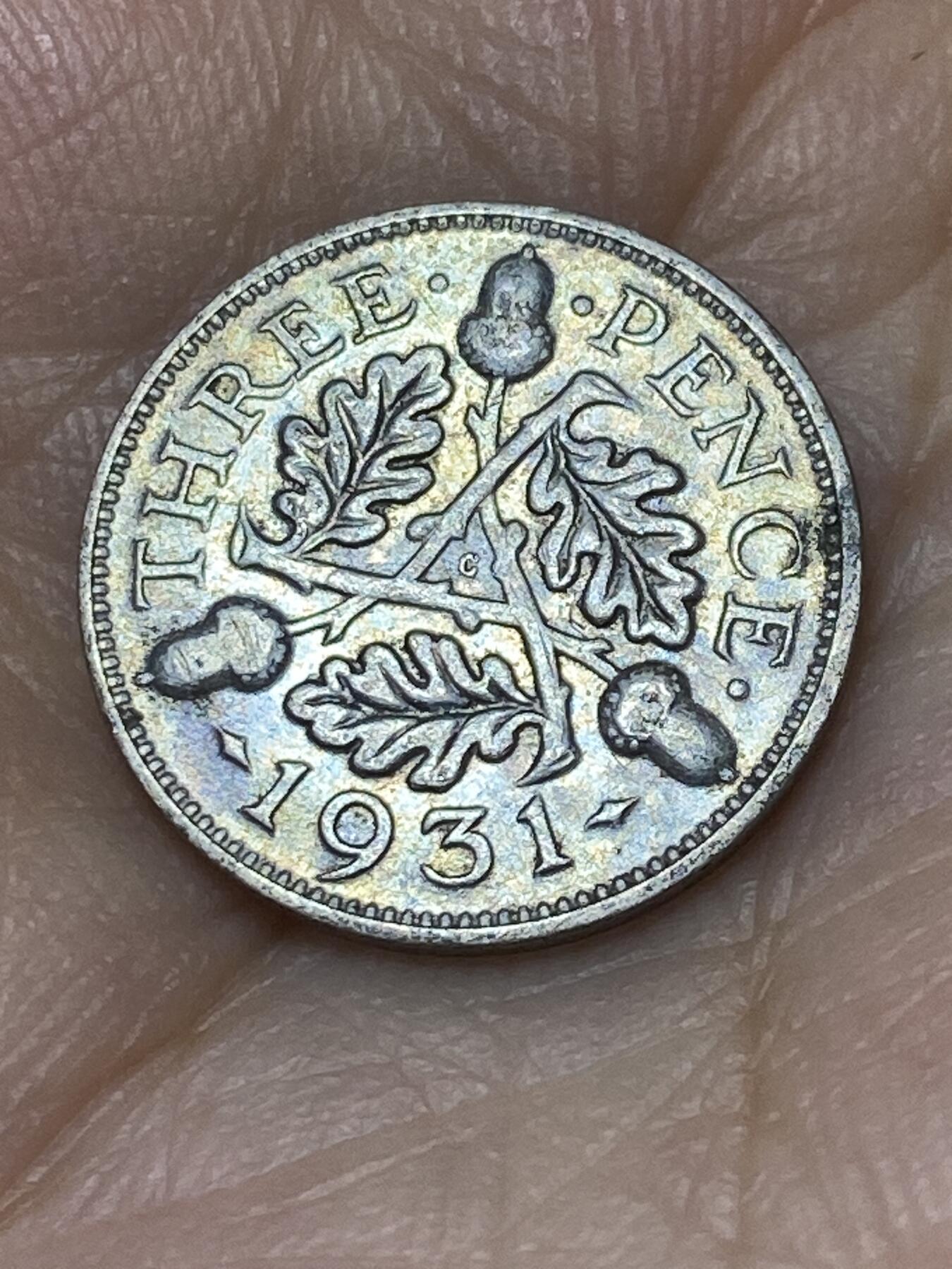 2025年第九十二场(总第一百一十八场）外国好品散币(免佣金) 英国🇬🇧1931年3便士银币(乔治五世第三版，500银)