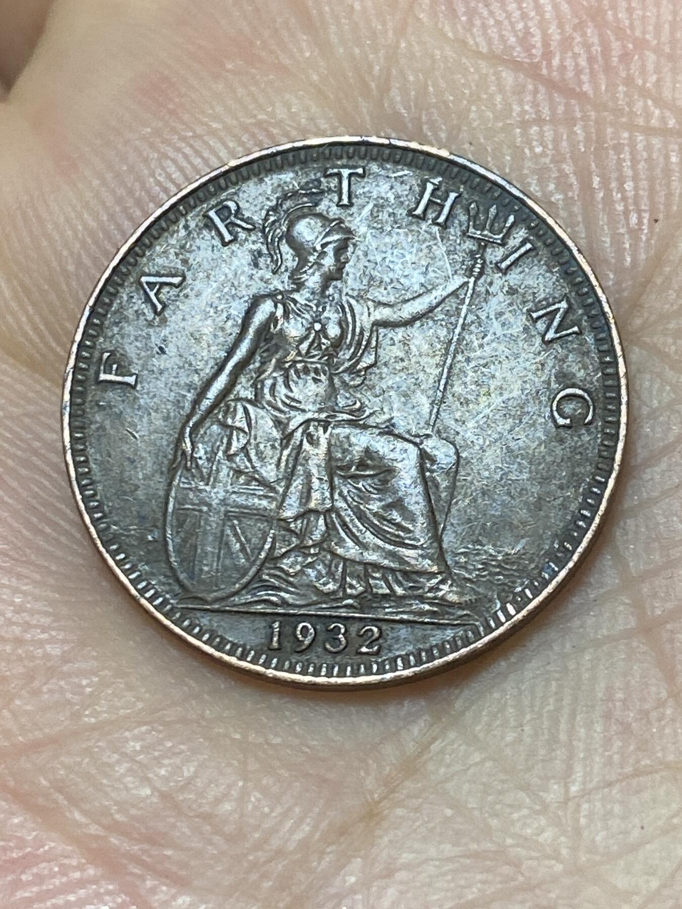 2025年第九十二场(总第一百一十八场）外国好品散币(免佣金) 英国🇬🇧1932年1法新(乔治五世第三版)