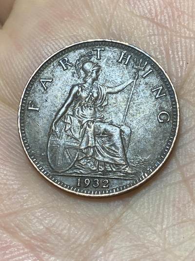2025年第九十二场(总第一百一十八场）外国好品散币(免佣金) - 英国🇬🇧1932年1法新(乔治五世第三版)