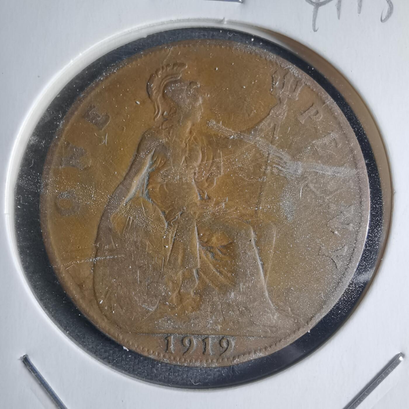 沼泽如烟--第841场 英国1919年1便士