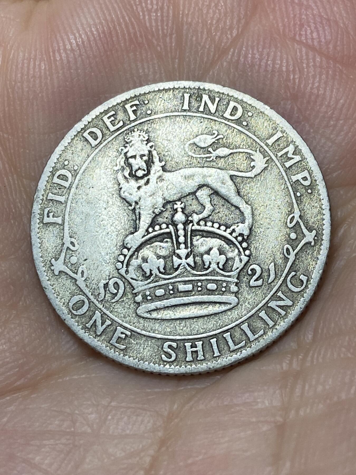 2025年第九十二场(总第一百一十八场）外国好品散币(免佣金) 英国🇬🇧1921年1先令银币(乔治五世第二版，500银)