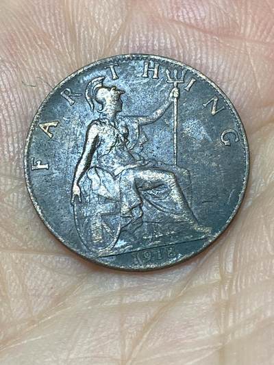 2025年第九十二场(总第一百一十八场）外国好品散币(免佣金) - 英国🇬🇧1918年1法新(乔治五世第一版，关门年)