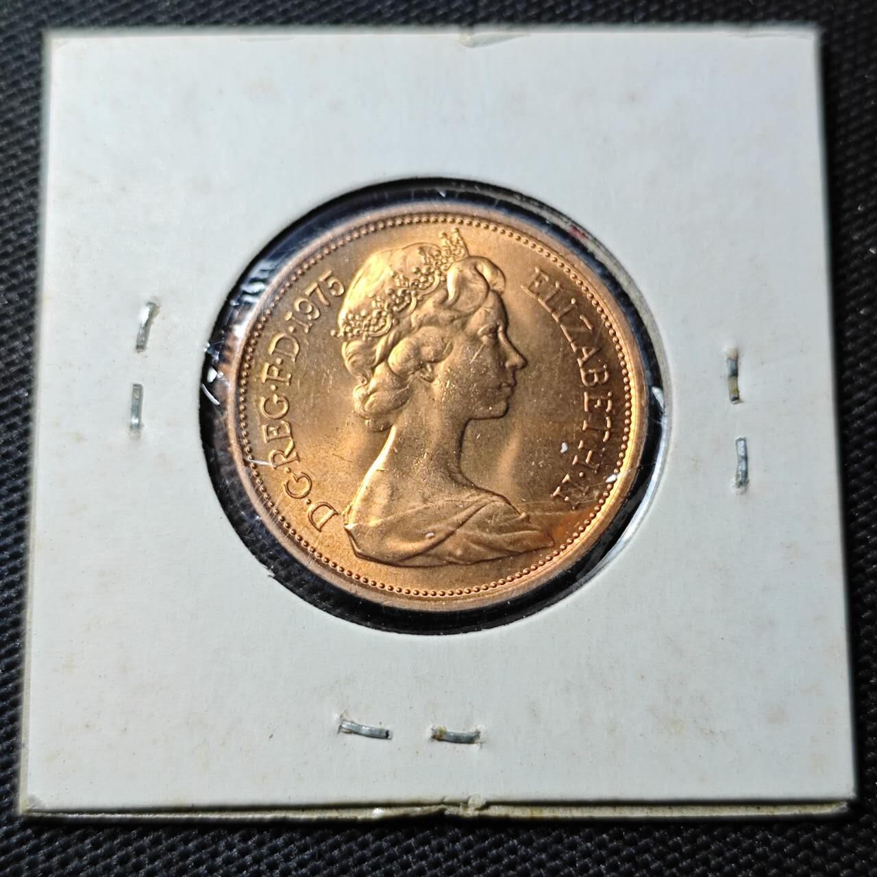 KK钱币收藏小铺 第338场 2月预留时间 周末发货 1975英国2便士 好品
