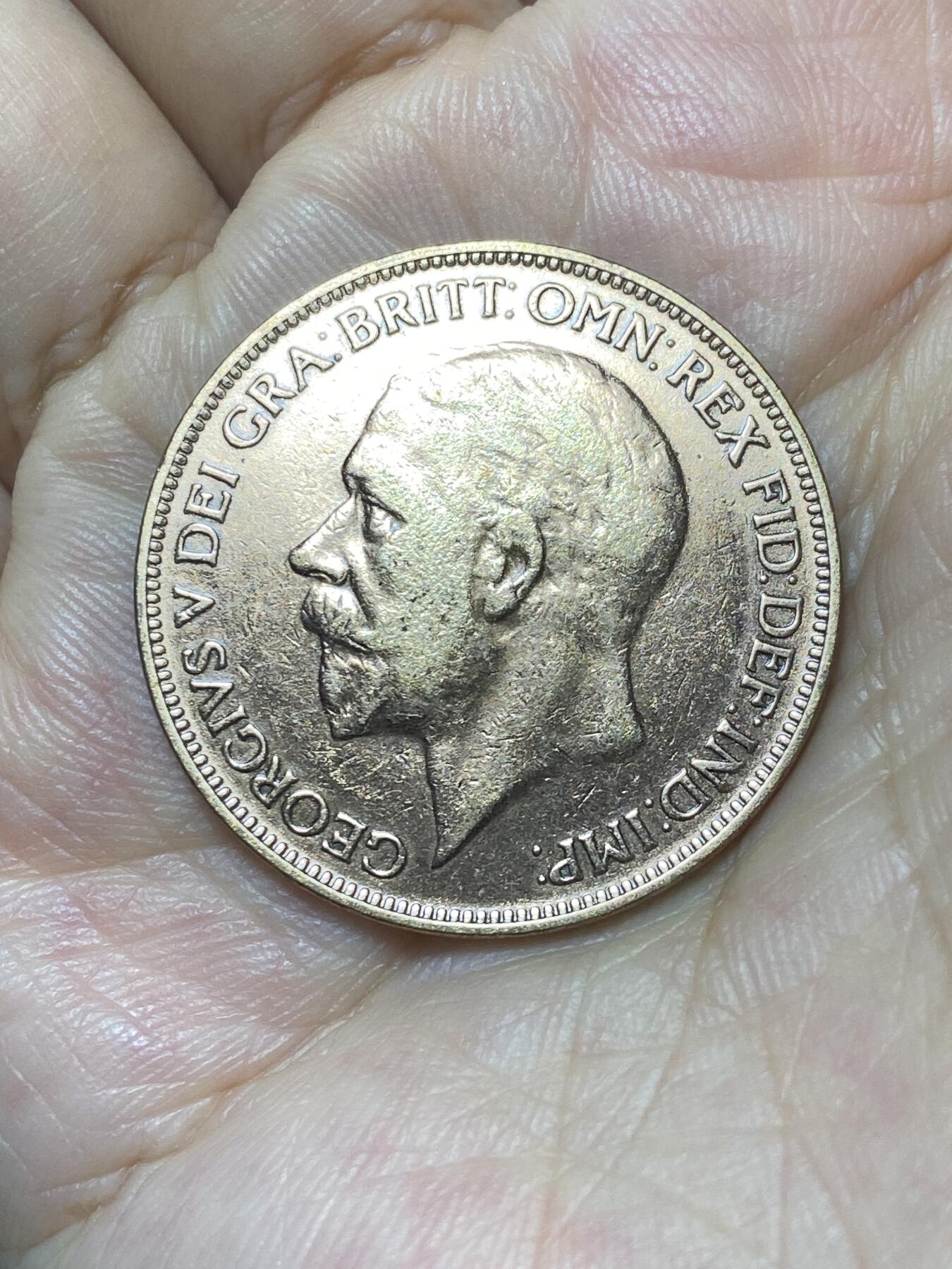 2025年第九十二场(总第一百一十八场）外国好品散币(免佣金) 好品–英国🇬🇧1927年1便士(乔治五世第二版，关门年仅发行3年)