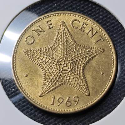 KK钱币收藏小铺 第338场 2月预留时间 周末发货 - 1969巴哈马1分 铜币