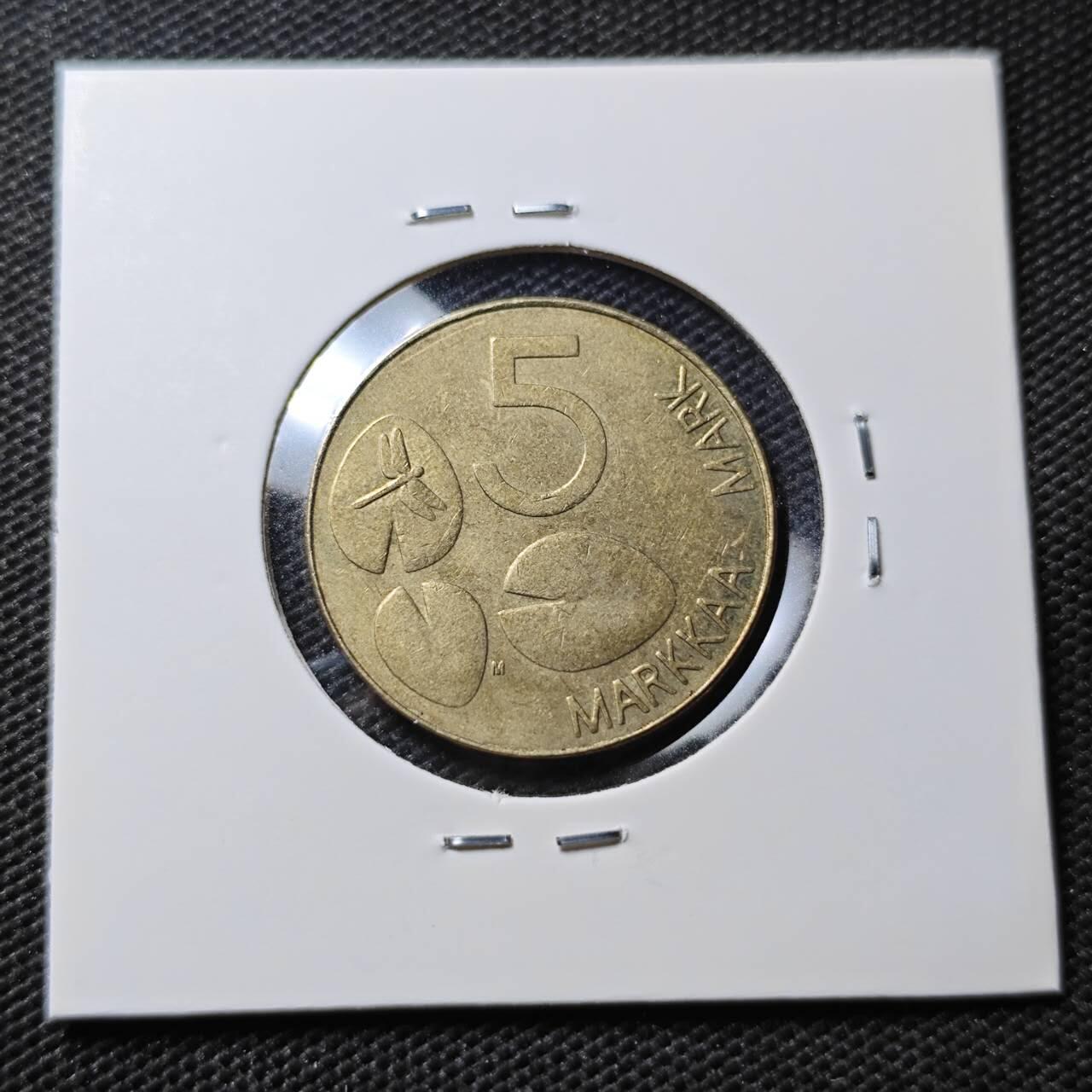 KK钱币收藏小铺 第337场 2月预留时间 周末发货 1993芬兰5马克