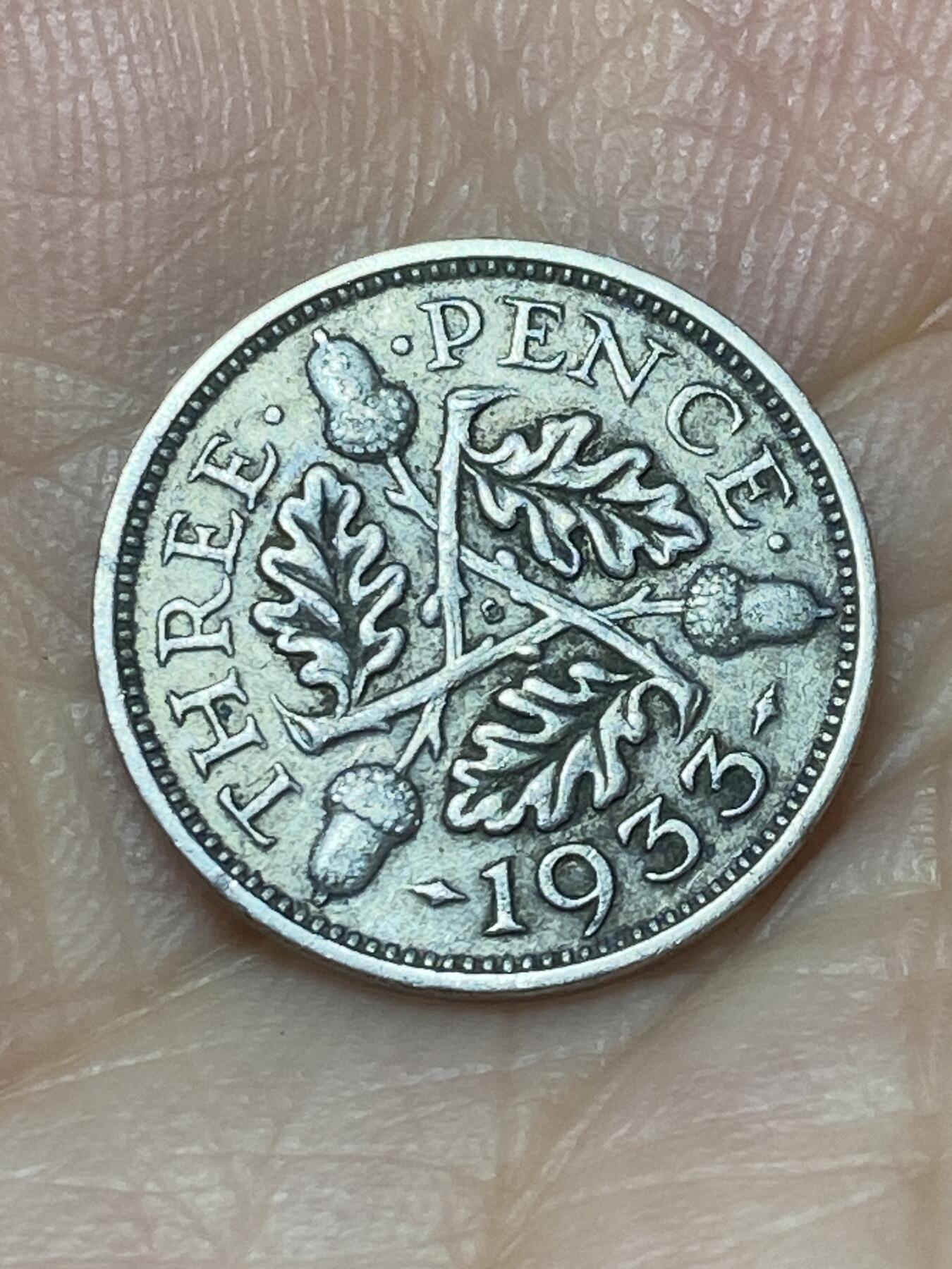 2025年第九十二场(总第一百一十八场）外国好品散币(免佣金) 英国🇬🇧1933年3便士银币(乔治五世第三版，500银)