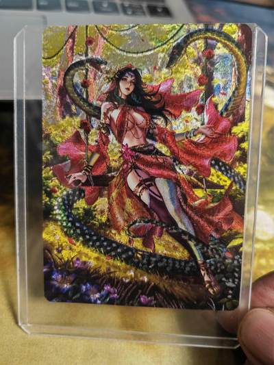 阳大大卡牌拍卖第72期（持续收拍品，周五晚上九点截拍，进群福利早知道） - 【裸卡】百里卡牌 巳蛇姬 粗闪 限编024/050