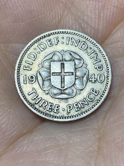 2025年第九十二场(总第一百一十八场）外国好品散币(免佣金) - 英国🇬🇧1940年3便士银币(乔治六世第一版，500银)