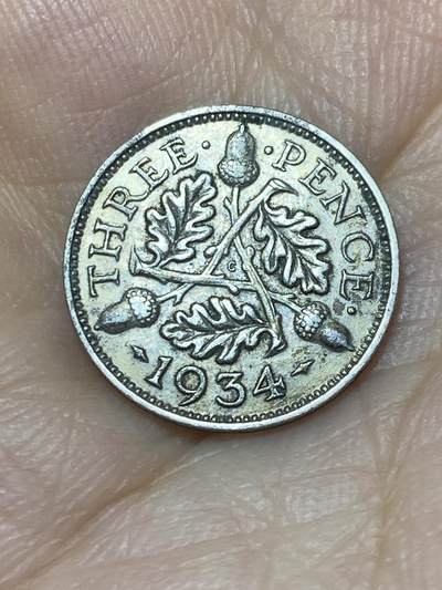 2025年第九十二场(总第一百一十八场）外国好品散币(免佣金) - 英国🇬🇧1934年3便士银币(乔治五世第三版，500银)