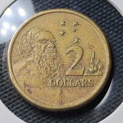 KK钱币收藏小铺 第337场 2月预留时间 周末发货 - 1988澳大利亚土著人2元