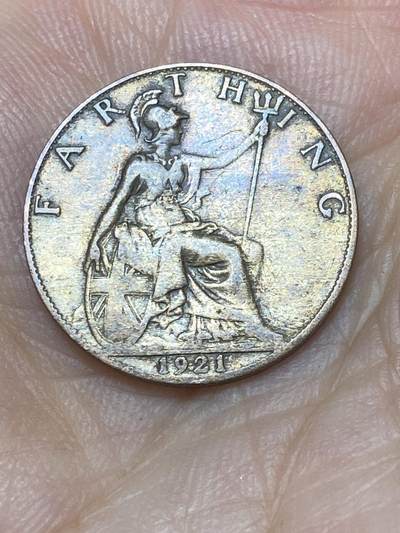 2025年第九十二场(总第一百一十八场）外国好品散币(免佣金) - 英国🇬🇧1921年1法新(乔治五世第二版)