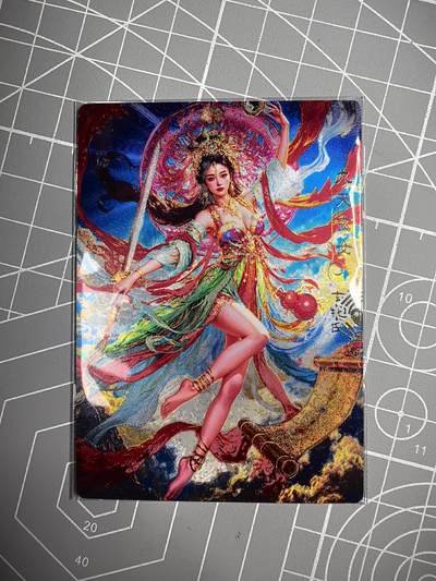 第十七场拍卖 结拍 9月17日晚21点10分 公益场 无佣金 无手续费 品控放大镜勿拍。卡牌出厂品质全部套膜不包厂瑕 禁止🚫小号抬价 部分卡牌设有底价 大家放心拍 点个关注哈 - 奇点卡牌 宗 玄灵谱 九天玄女冷烫粗闪