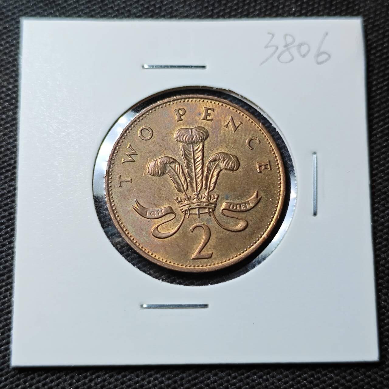 KK钱币收藏小铺 第338场 2月预留时间 周末发货 1989英国2便士 好品
