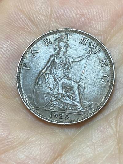 2025年第九十二场(总第一百一十八场）外国好品散币(免佣金) - 英国🇬🇧1929年1法新(乔治五世第三版)