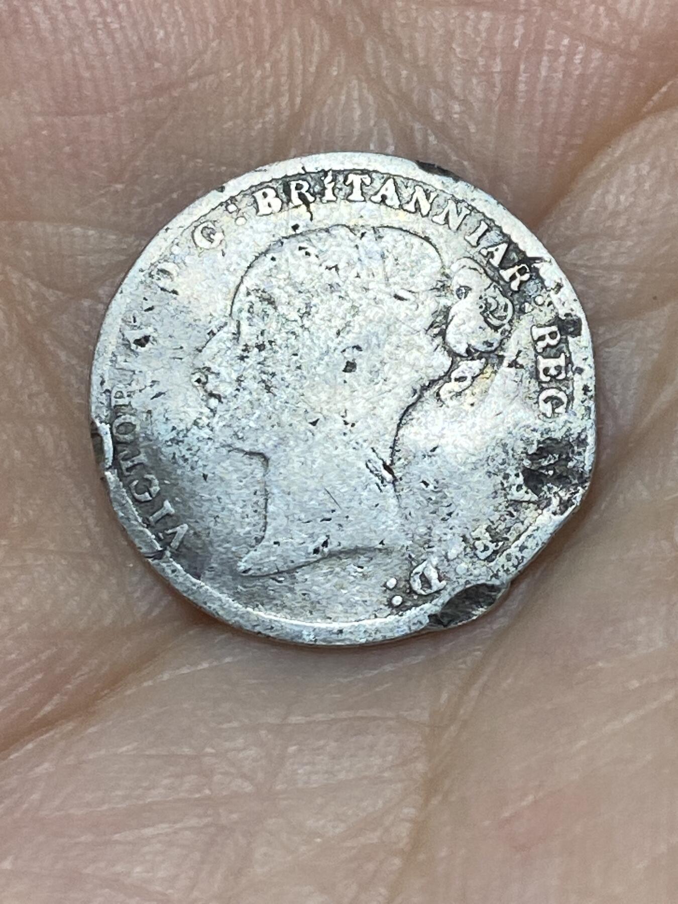 2025年第九十二场(总第一百一十八场）外国好品散币(免佣金) 英国🇬🇧1868年3便士银币(维多利亚女王青年头像，925高银)