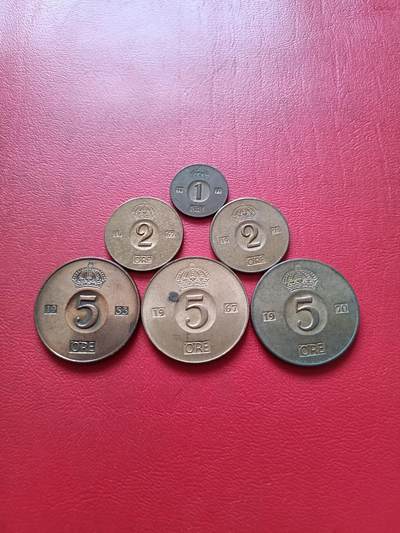【云涧收藏】第六十三场 - 瑞典1、2、5殴尔6枚