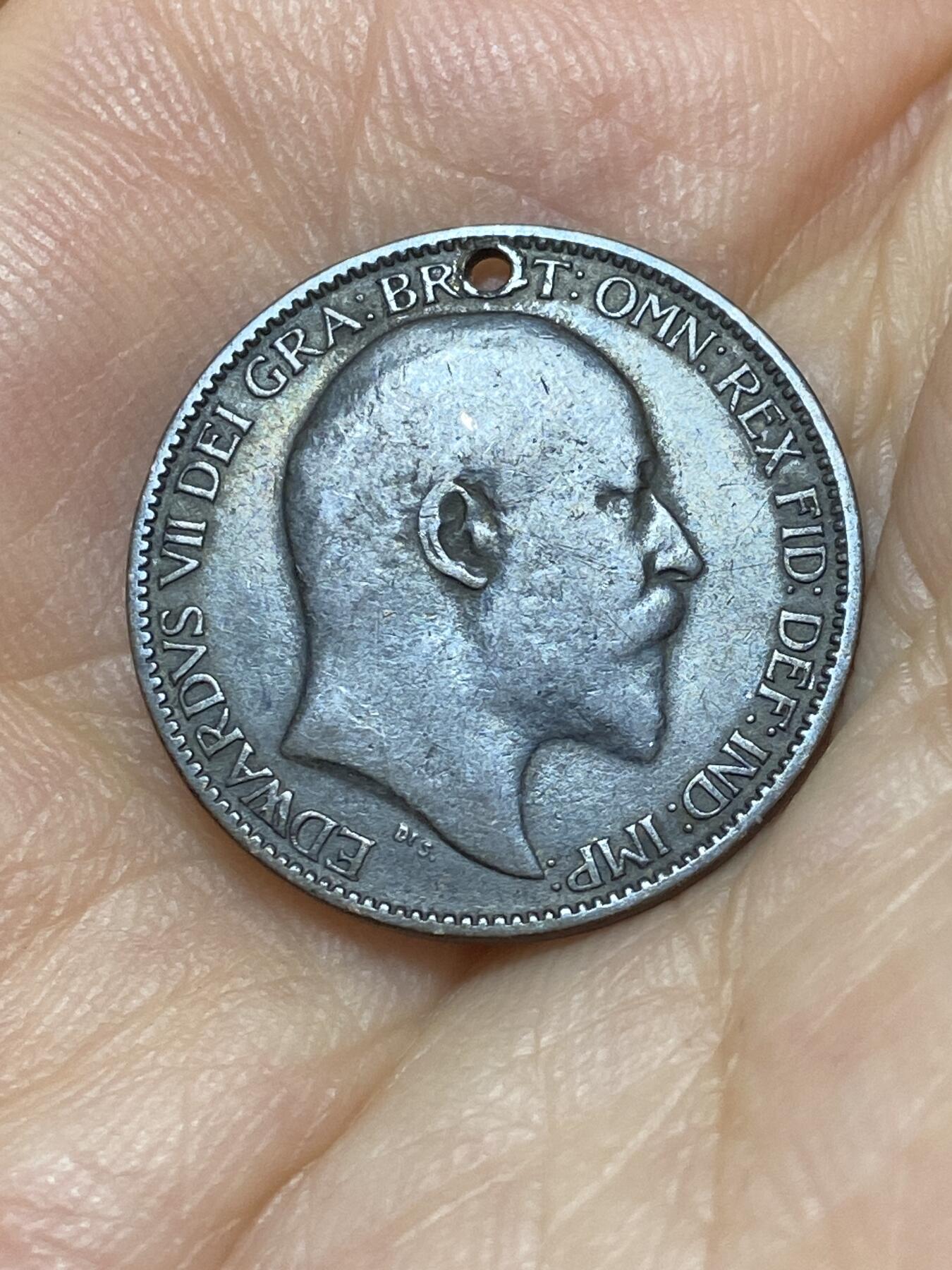 2025年第九十二场(总第一百一十八场）外国好品散币(免佣金) 打孔–英国🇬🇧1904年1法新(爱德华七世时期)