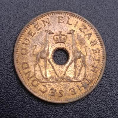 【淘币小摊】实时拍第七百四十五拍  散币场  满百包邮可预留二周 每周一统一发货   - 罗德西亚尼萨兰1964年半便士长颈鹿铜币