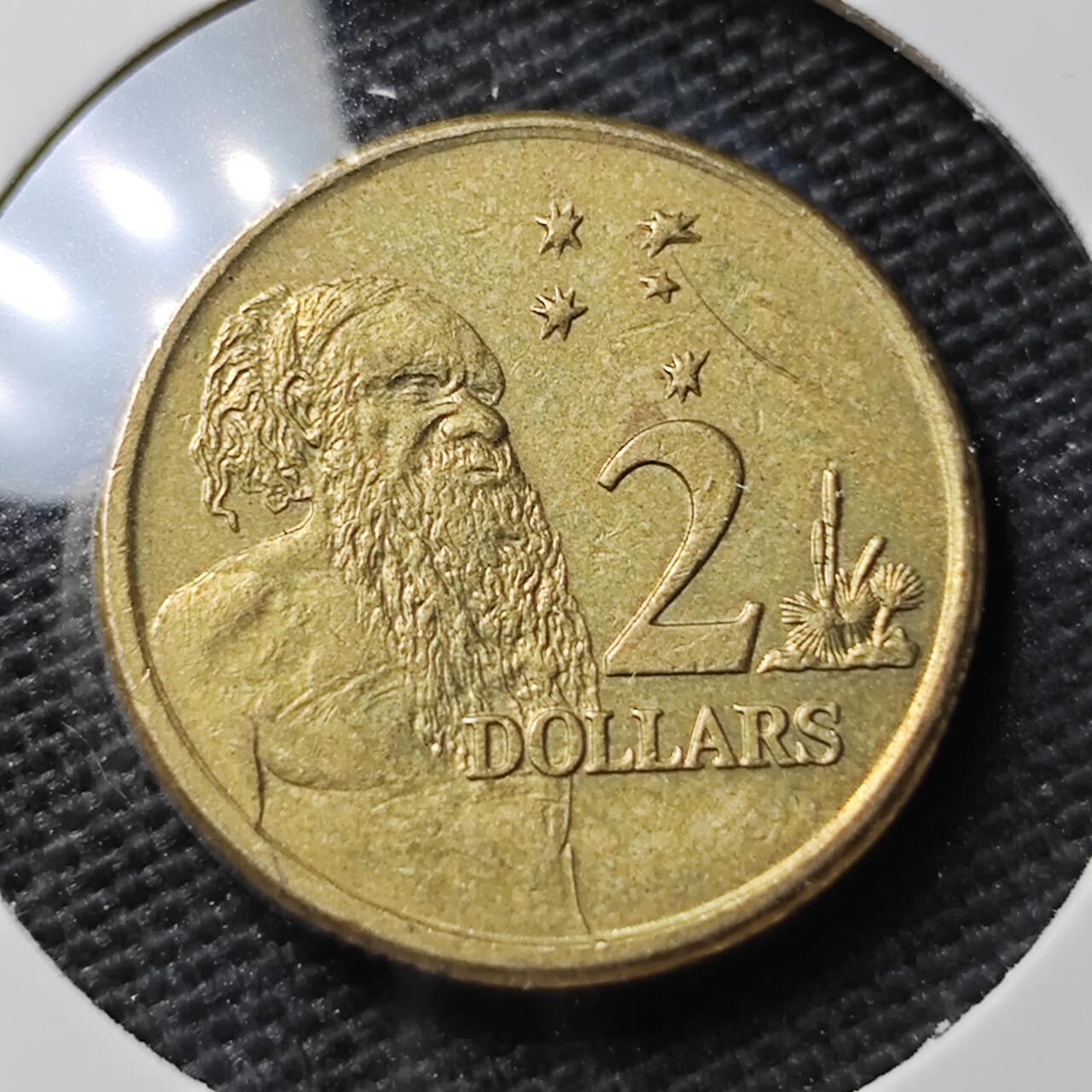 KK钱币收藏小铺 第338场 2月预留时间 周末发货 2000澳大利亚土著人2元