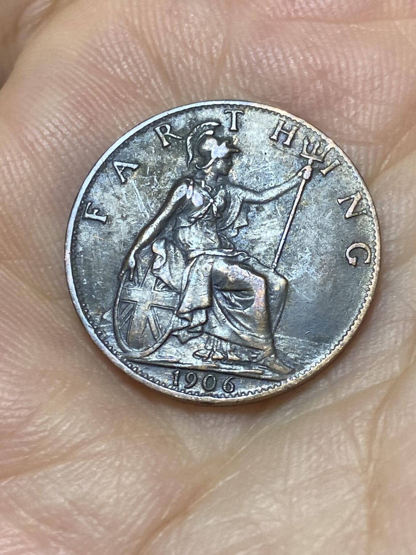 2025年第九十二场(总第一百一十八场）外国好品散币(免佣金) 好品–英国🇬🇧1906年1法新(爱德华七世时期)
