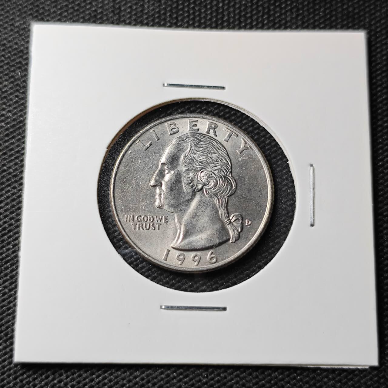 KK钱币收藏小铺 第338场 2月预留时间 周末发货 1996美国25分 好品