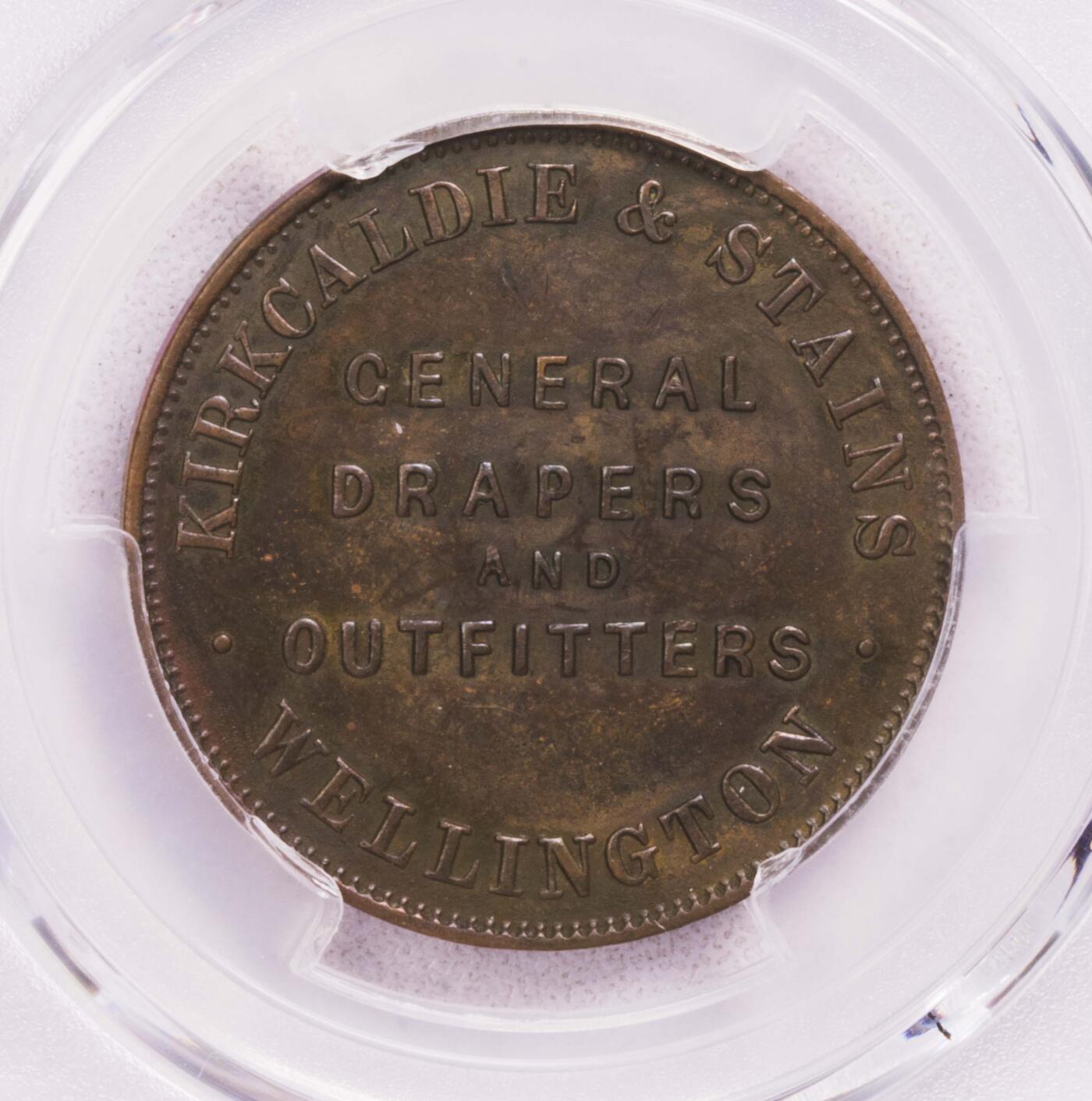 PCGS-MS62BN 1874新西兰惠灵顿土人1便士 唯一冠军