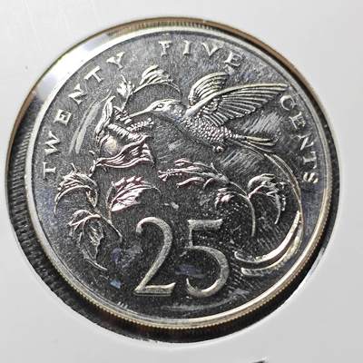 KK钱币收藏小铺 第338场 2月预留时间 周末发货 - 1980牙买加25分 精制币 蜂鸟