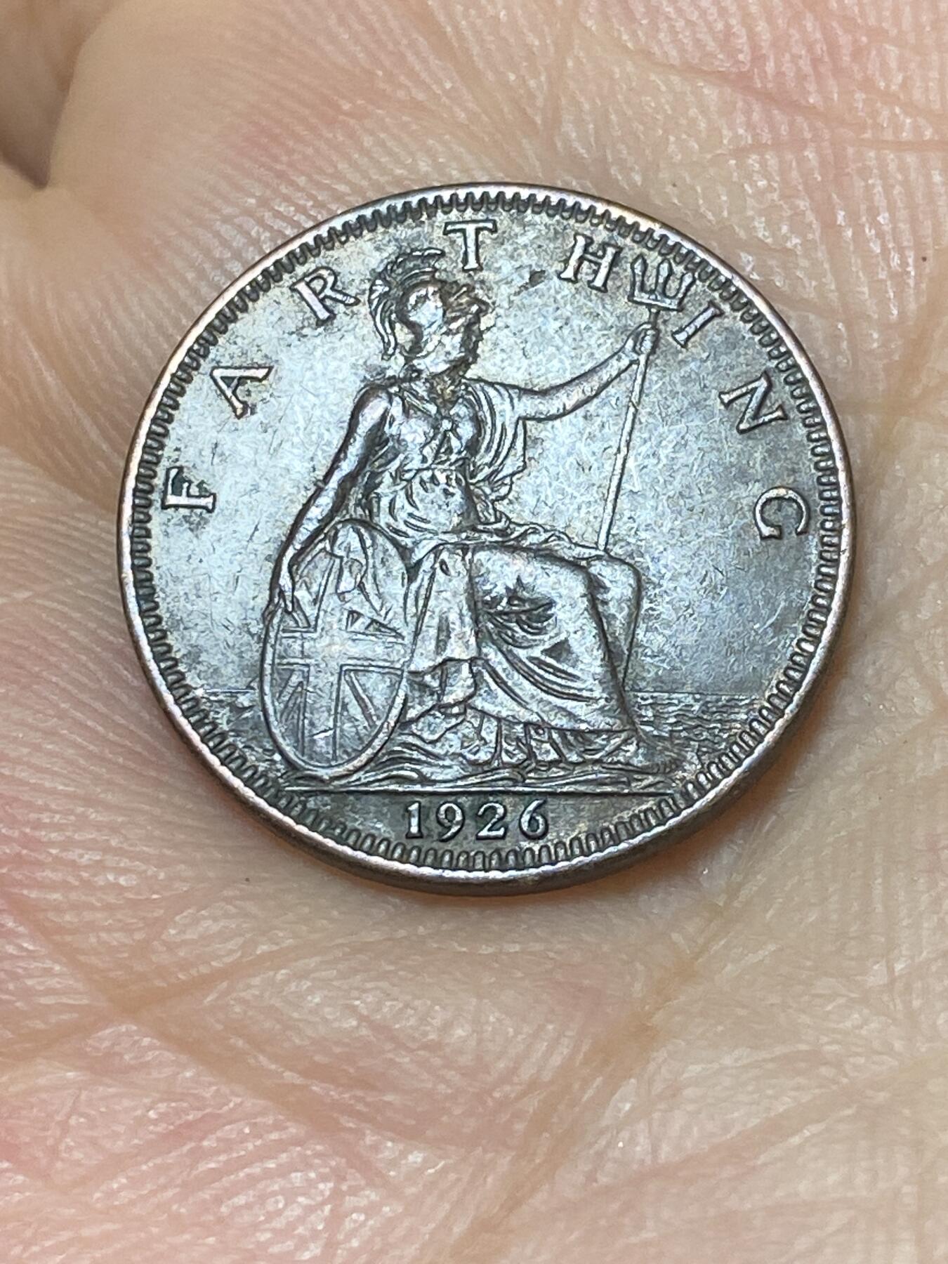 2025年第九十二场(总第一百一十八场）外国好品散币(免佣金) 英国🇬🇧1926年1法新(乔治五世第三版，首发年)