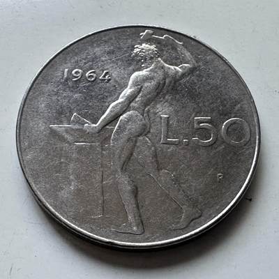 🌹外币初藏🌹🐯2025年第102场 周二无佣金特价场 - 意大利1964年50里拉