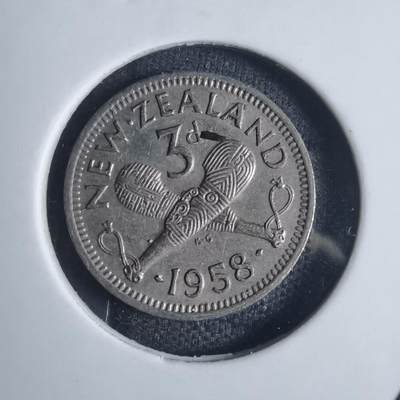 沼泽如烟--第841场 - 新西兰1958年3便士