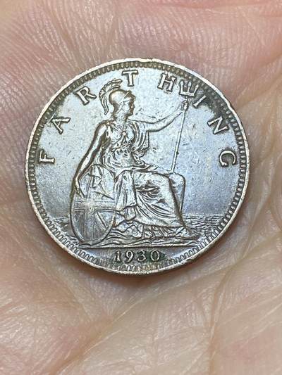2025年第九十二场(总第一百一十八场）外国好品散币(免佣金) - 英国🇬🇧1930年1法新(乔治五世第三版)