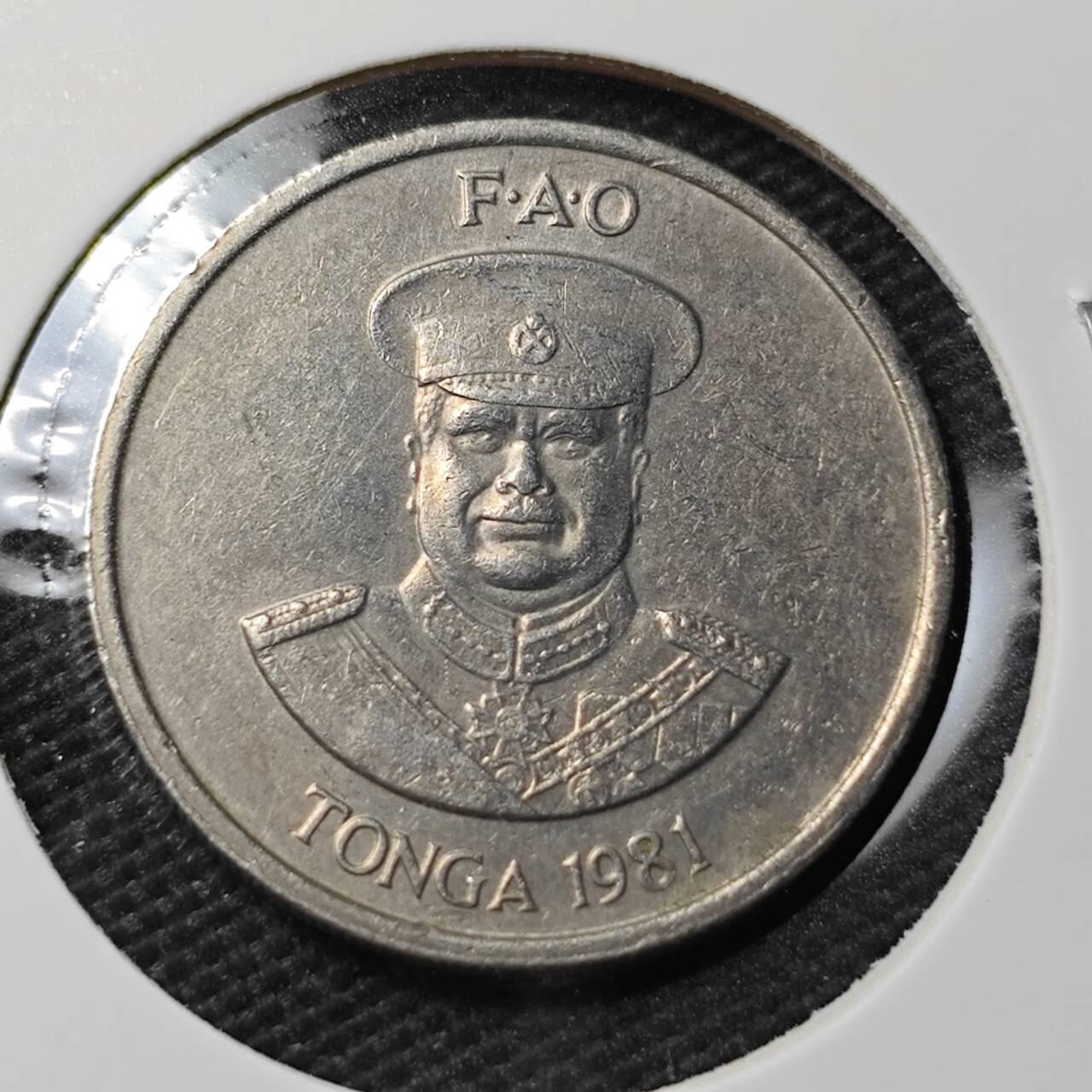 KK钱币收藏小铺 第338场 2月预留时间 周末发货 1981 汤加10分