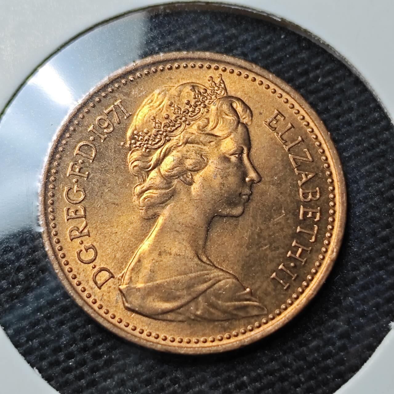 KK钱币收藏小铺 第338场 2月预留时间 周末发货 1971英国1便士 好品