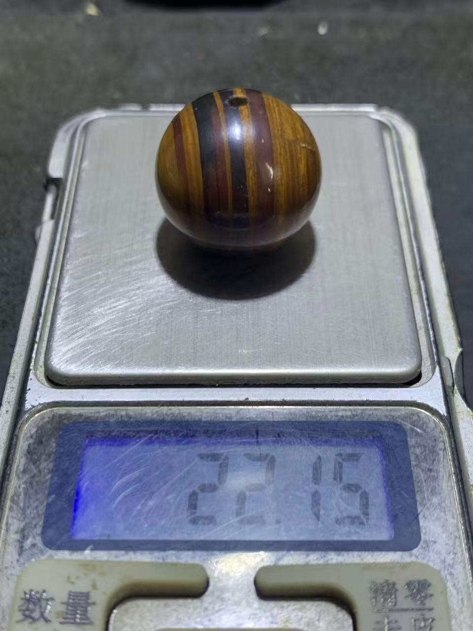 天然眼睛石通货大圆珠一颗
