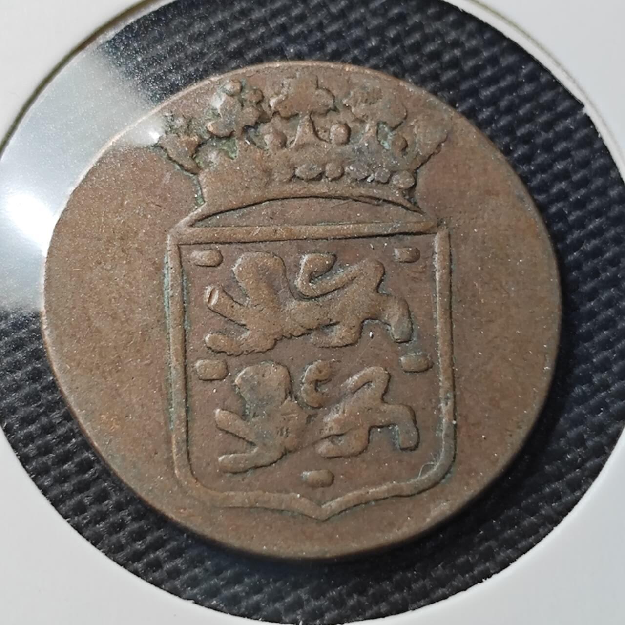 KK钱币收藏小铺 第337场 2月预留时间 周末发货 1792荷属东印度 打制铜币