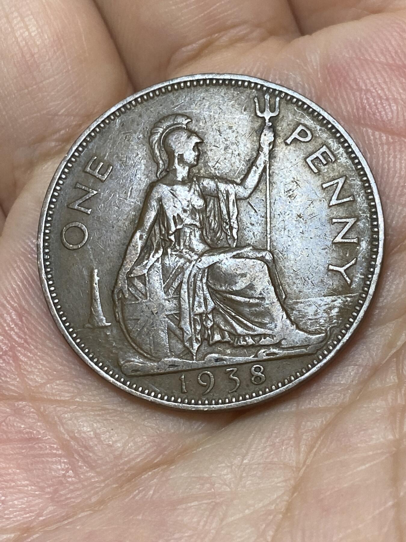 2025年第九十二场(总第一百一十八场）外国好品散币(免佣金) 英国🇬🇧1938年1便士(乔治六世第一版)