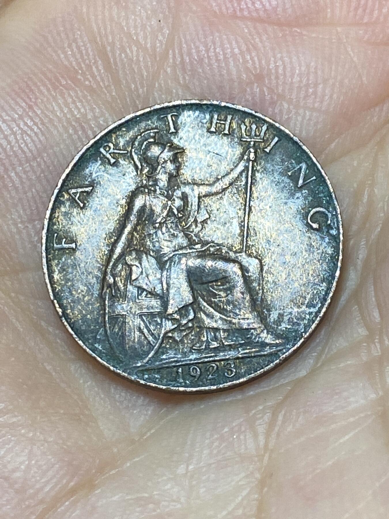 2025年第九十二场(总第一百一十八场）外国好品散币(免佣金) 英国🇬🇧1923年1法新(乔治五世第二版)