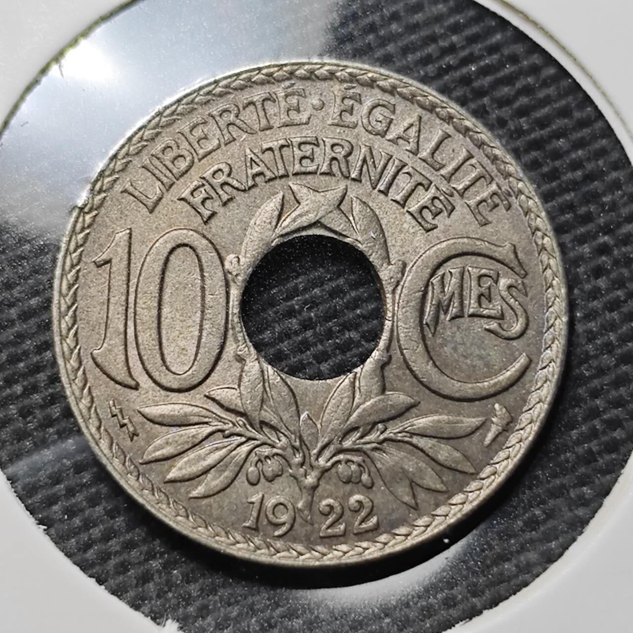 KK钱币收藏小铺 第337场 2月预留时间 周末发货 1922法国10分