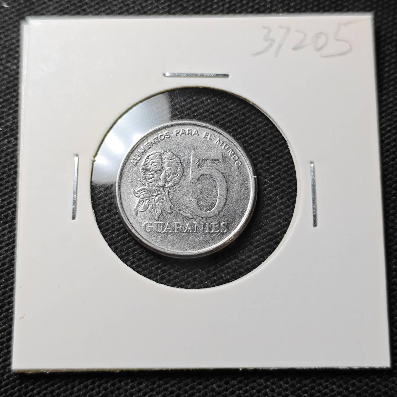 KK钱币收藏小铺 第337场 2月预留时间 周末发货 1980巴拉圭5瓜拉尼 